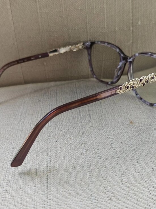 Bebe Eyeglasses Frame Purple Tortoise Eyewear BB5176 Eyeglasses Frame only main image 5
